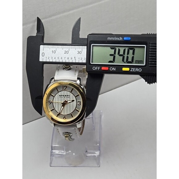 Sperry Top Sider Womens Quartz Watch Bezel White Leather Strap New Battery 5 Atm - Picture 4 of 11